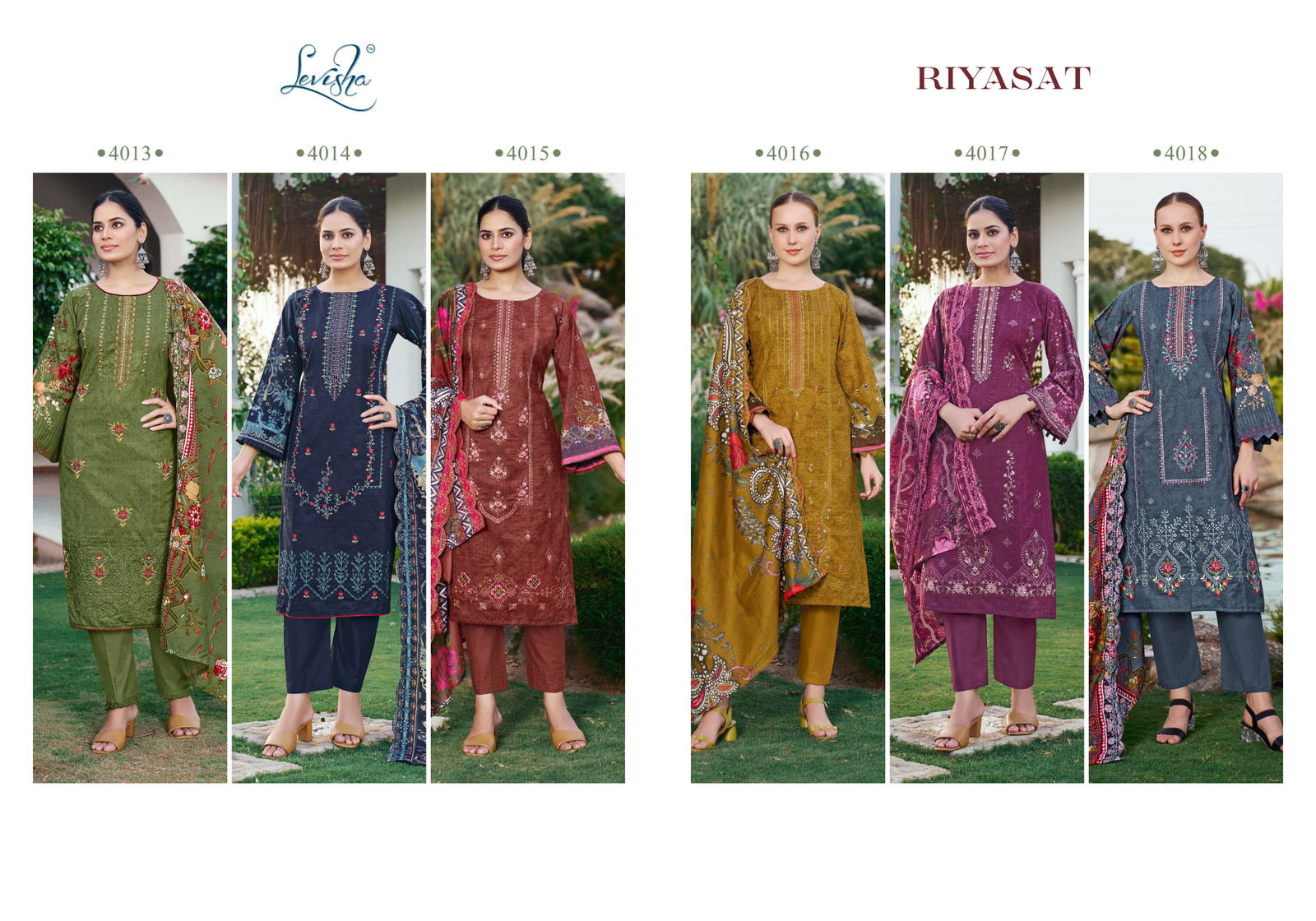 Riyasat By Levisha Cambric Cotton Dress Material Wholesale Shop In Surat
